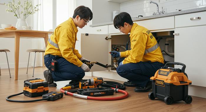 남동구 싱크대막힘 배수구 뚫음 안심 서비스