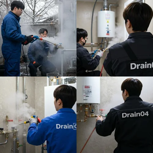 이화동 언 수도 녹임 해빙 업체 얼어붙은 하수도 문제 해결