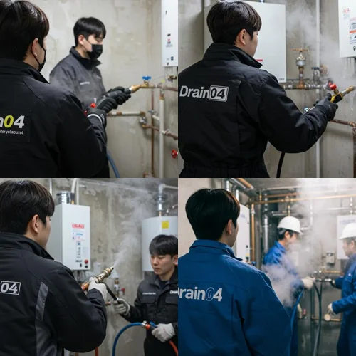 신생동 언 수도 녹임 얼었을때 해빙 꽁꽁 언 하수도 완벽 복구