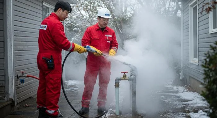 화평동 언 수도 녹임 해빙 업체 겨울철 하수구 지킴이