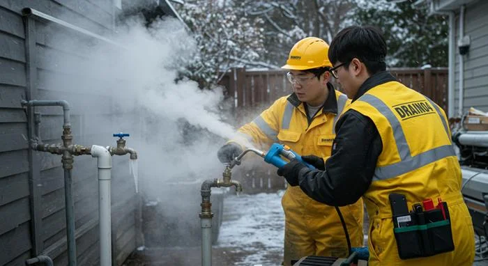 화평동 언 수도 녹임 해빙 업체 겨울철 하수구 지킴이