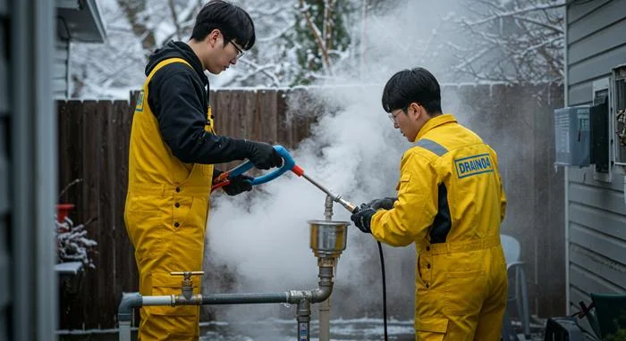 인천시 언 수도 녹임 얼었을때 해빙 하수구 해빙 전문가가 왔어요