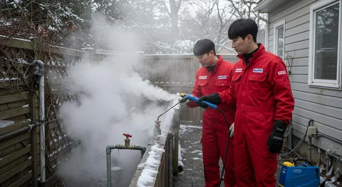 평동 수도 얼었을때 녹임 해빙 겨울철 동파 긴급 해결