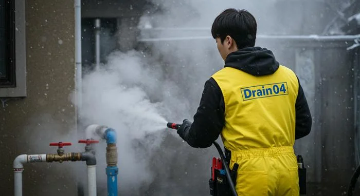 해안동 언 수도 녹임 얼었을때 해빙 얼어붙은 하수도 문제 해결