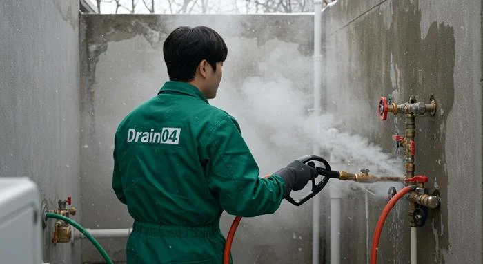 노오지동 언 수도 녹임 해빙 업체 하수구 막힘까지 시원하게