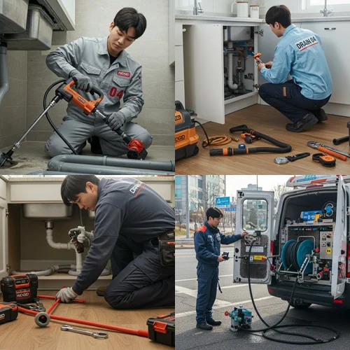 운서동 하수구 막힘 하수도 시원한 물줄기 콸콸