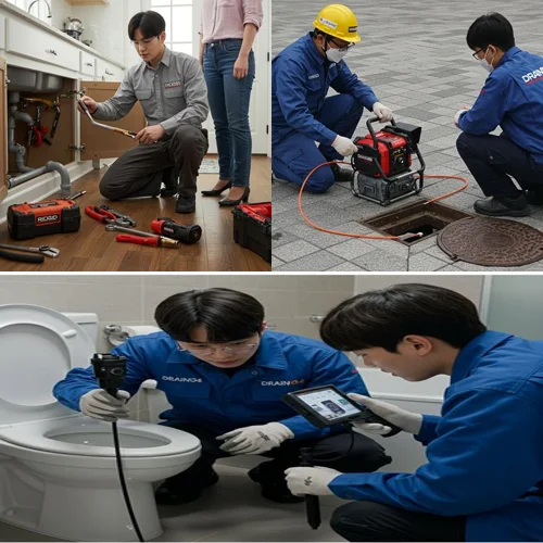 운서동 하수구 막힘 하수도 시원한 물줄기 콸콸
