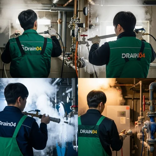 송현동 언 수도 녹임 해빙 업체 꽁꽁 언 하수도 완벽 복구