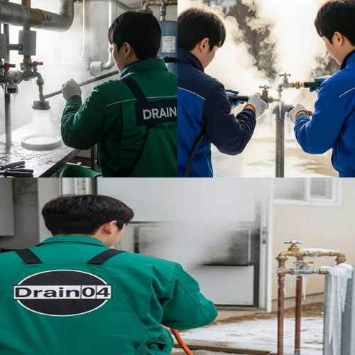송현동 언 수도 녹임 해빙 업체 꽁꽁 언 하수도 완벽 복구