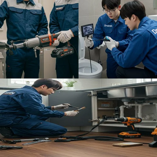 장기동 싱크대 막힘 아파트 꽉 막힌 배수구 역류 현장