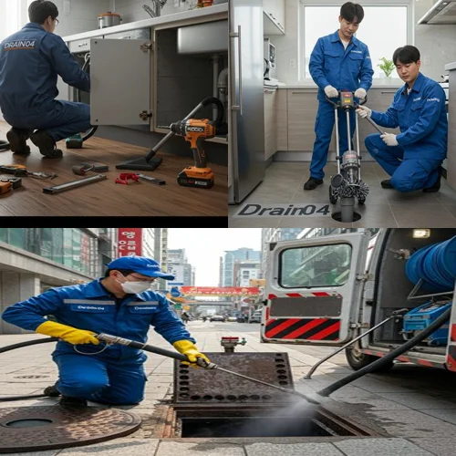 장기동 싱크대 막힘 아파트 꽉 막힌 배수구 역류 현장