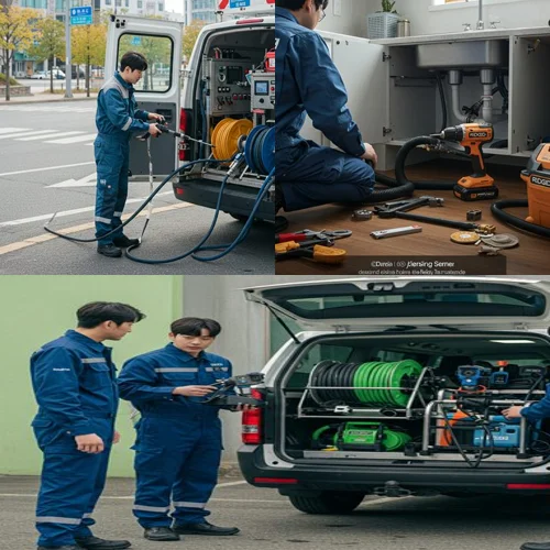 빌라 1층 역류... 드디어 뚫었어요! 숭의동 하수구 막힘 업체
