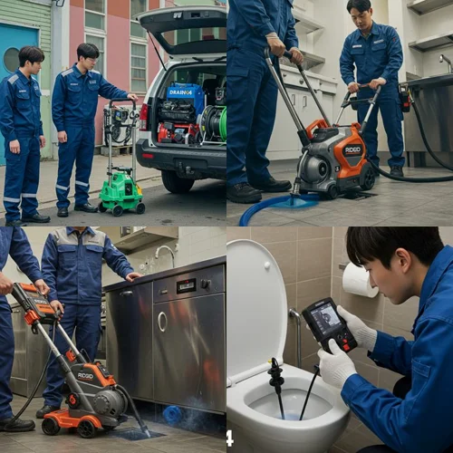 평동 하수구 뚫음 하수도 세탁실 배수구에서 물이 넘칠 때