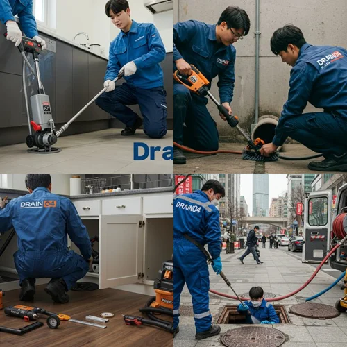 평동 하수구 뚫음 하수도 세탁실 배수구에서 물이 넘칠 때