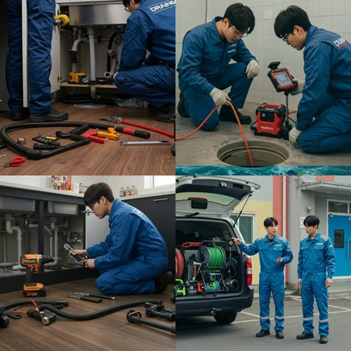 인천 백석동 하수구 뚫음 하수도 한들지구 빌라 역류