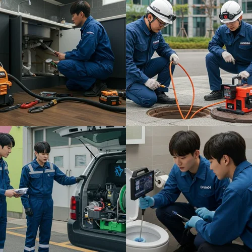 대곡동 하수구 뚫음 하수도, 전원주택 배관 막힘