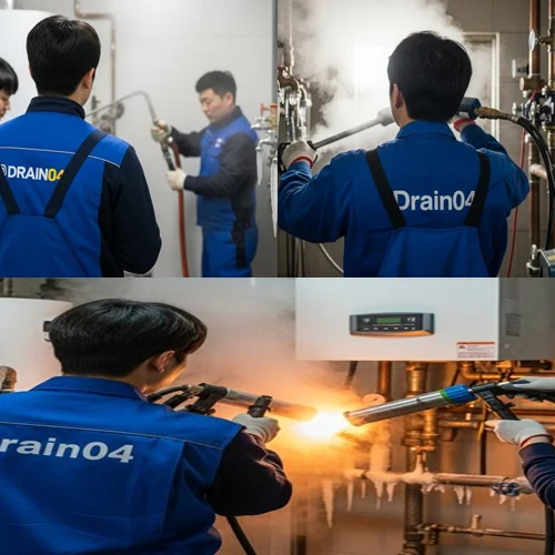 인천시 언 수도 녹임 얼었을때 해빙 겨울 배관 해빙은 전문가에게