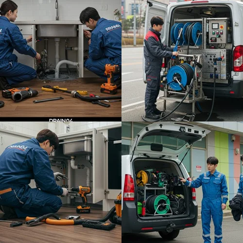 간석동 하수구 막힘 업체, 1층 상가 역류... 드디어 뚫었어요!