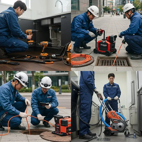 남촌동 하수구 뚫음 하수도, 남동구 주차장 맨홀 역류 해결