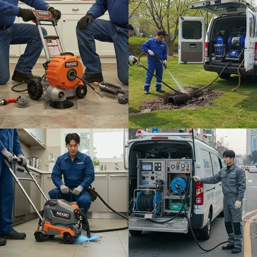 세탁실 배수구에서 물이 넘칠 때, 평동 하수구 막힘 업체