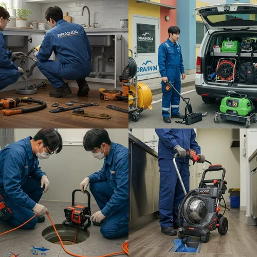 구산동 하수구 뚫음 하수도, 굴포천역 근처 빌라 역류