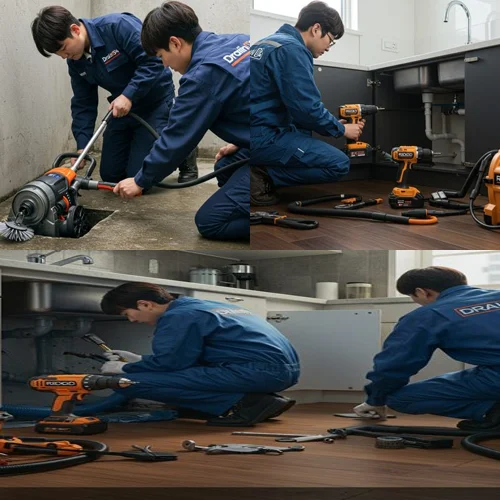 논현동 싱크대 막힘 배수구 음식물 꽉