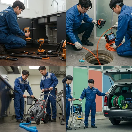 동양동 싱크대 막힘 아파트 꽉 막힌 배수구 역류 현장