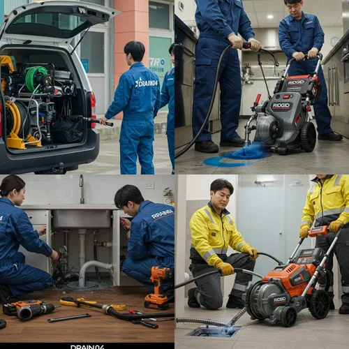 삼산동 싱크대 막힘 배수구 기름때 꽉