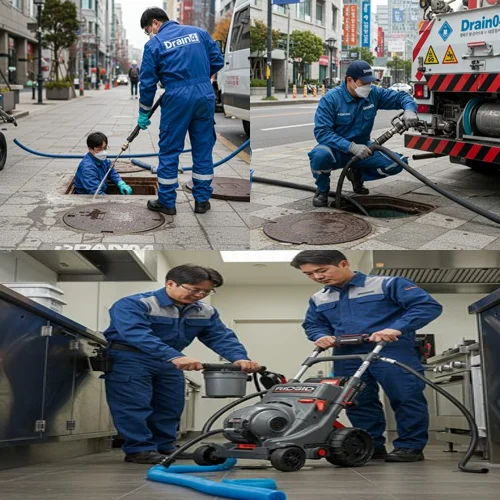 주안동 하수구 뚫음 하수도 식당 배관