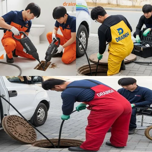 터미널 근처 식당 기름때 제거, 관교동 하수구 뚫음 하수도