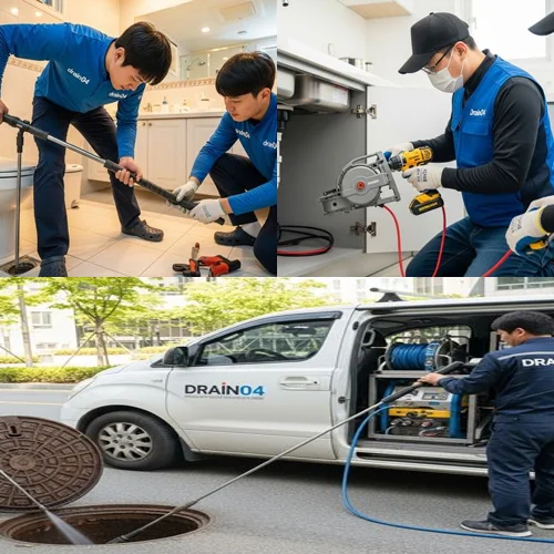 기름때가 돌덩이처럼... 작전동 싱크대 막힘 배수구 뚫었어요