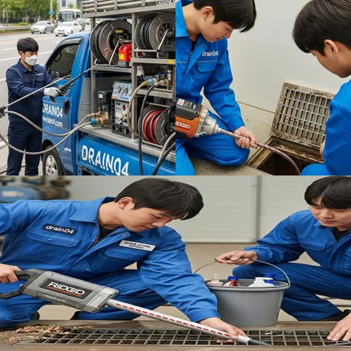 인천 갈산동 하수구 뚫음 하수도, 롯데마트 근처 상가 (또 막힘)