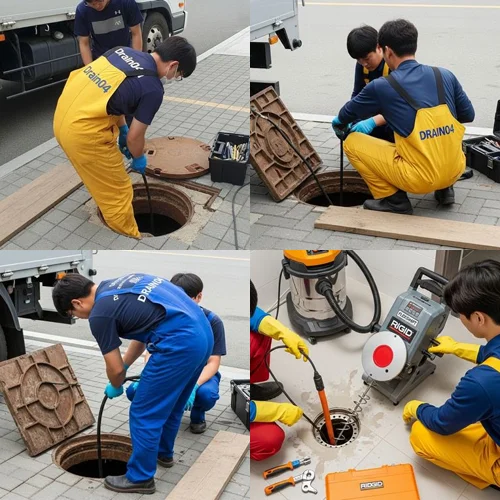 논현동 하수구 막힘 업체, 호구포역 근처 식당 기름때 제거