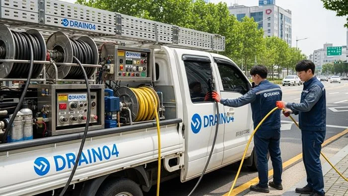 인천 화수동 하수구 뚫음 하수도, 부두 근처 식당 기름때 제거