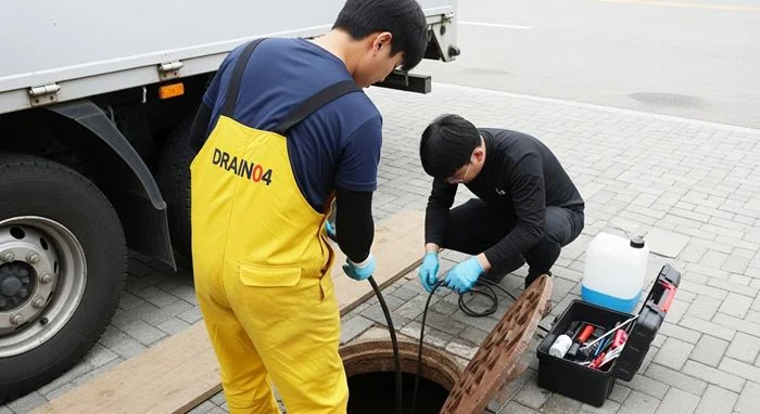 빌라 주방 역류, 유동 싱크대 막힘 배수구