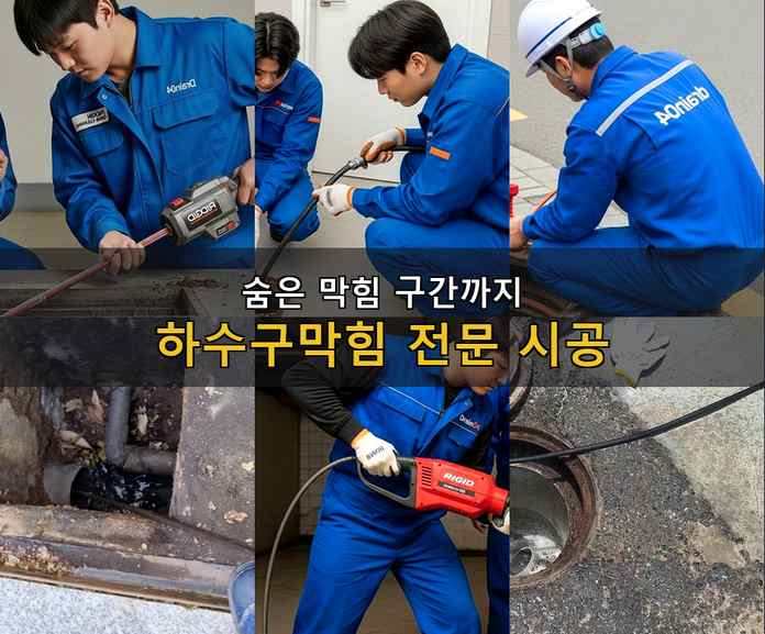 십정동 배수구막힘 단독주택 하수관 3 십정동 배수구막힘 기름·슬러지 제거 작업